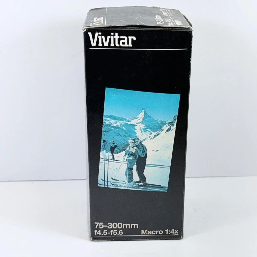 Vivitar 75-300mm f4.5-5.6 M/MD Macro Focusing Zoom Lens Minolta MD Mount Black